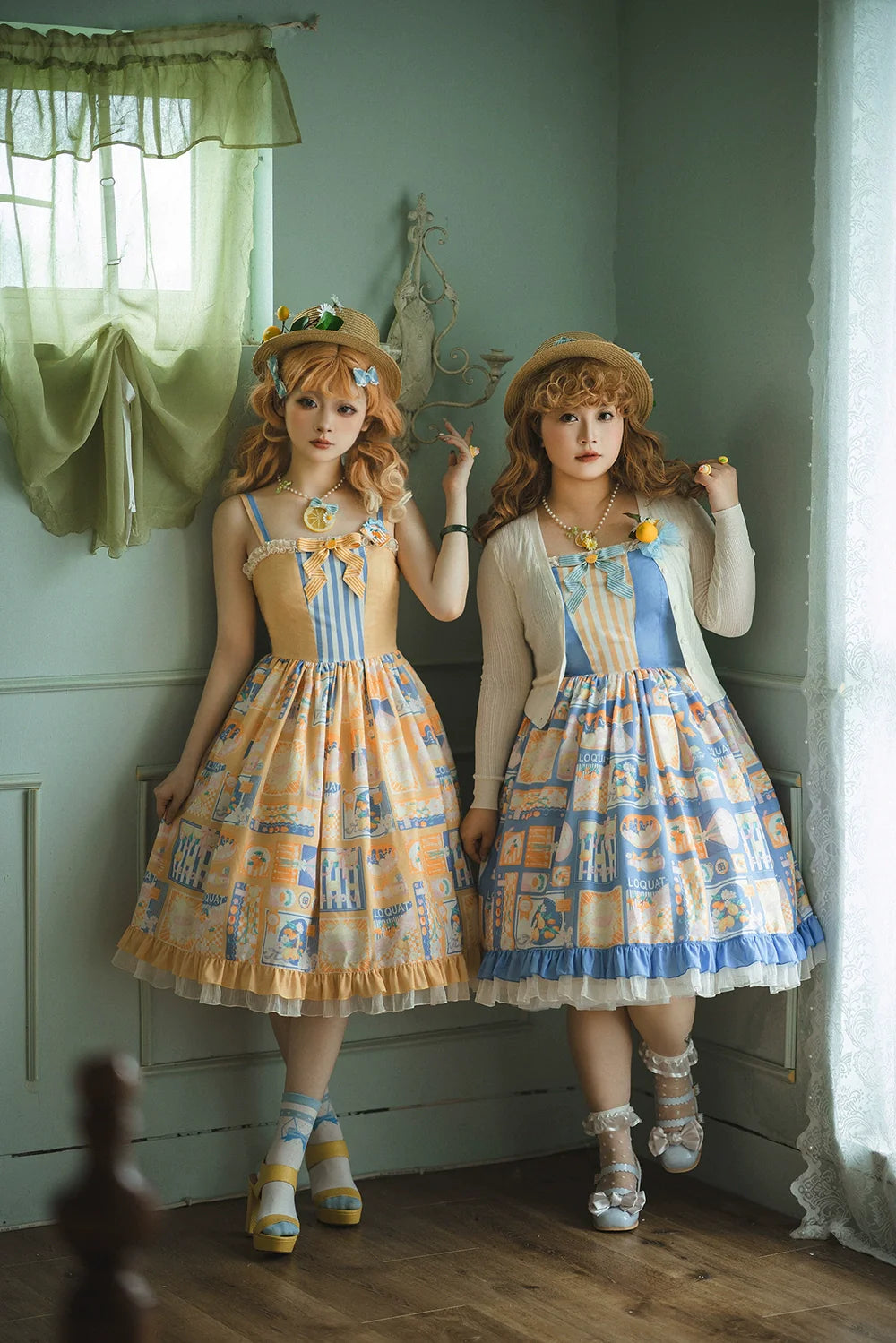 Miss Point - Daisy Lemon - Daily Lolita Lemon Print JSK Customized