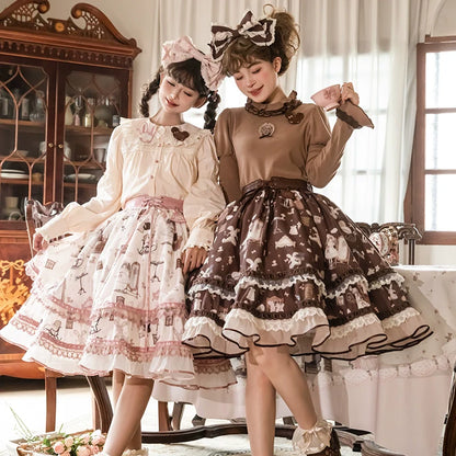 Mademoiselle Pearl - Lovely Lolita Dress OP Cloak Blouse SK Set