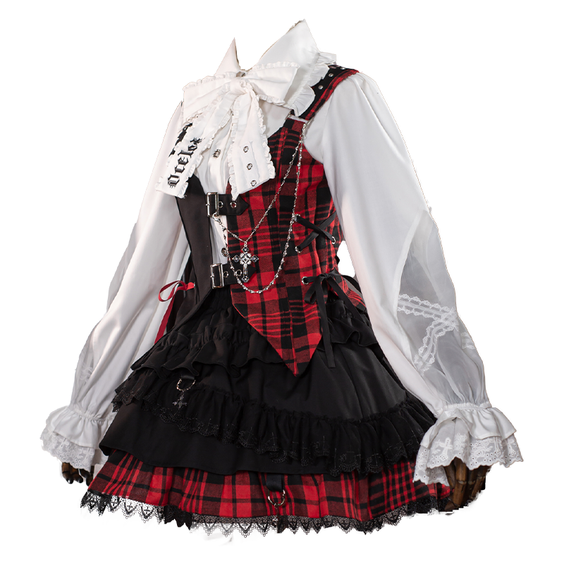 OCELOT - Kalila - Punk Lolita Dress Set Plaid Shorts Set
