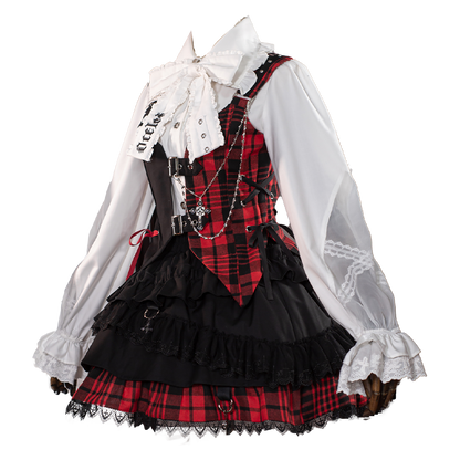 OCELOT - Kalila - Punk Lolita Dress Set Plaid Shorts Set