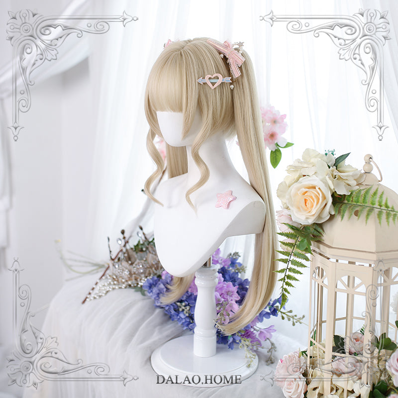 Dalao Home - Princess Lolita Ponytail Long Straight Blonde Wig