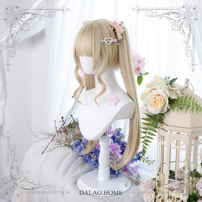 Dalao Home - Princess Lolita Ponytail Long Straight Blonde Wig