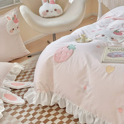 MiLL - Kawaii Lolita Rabbit Print Bedding Lolita Bedroom Set