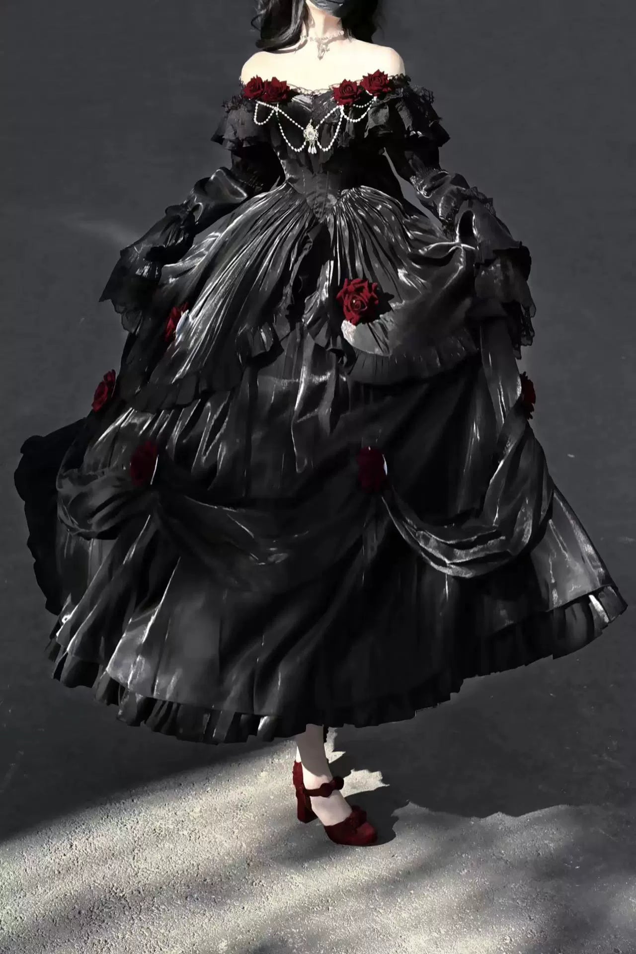 Meowing and fruity - Tana Manor - Classic Lolita OP Dress, Floral Decoration