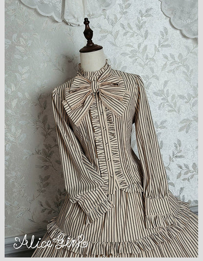 Alice Girl - Duke of Victoria - Classic Lolita Striped Blouse