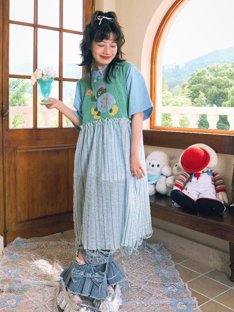 Ladybug knitted skirt 【s0000002634】