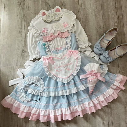 Sugar Girl - Cat Ear Tale - Sweet Lolita Jumper Dress Suspender Dress