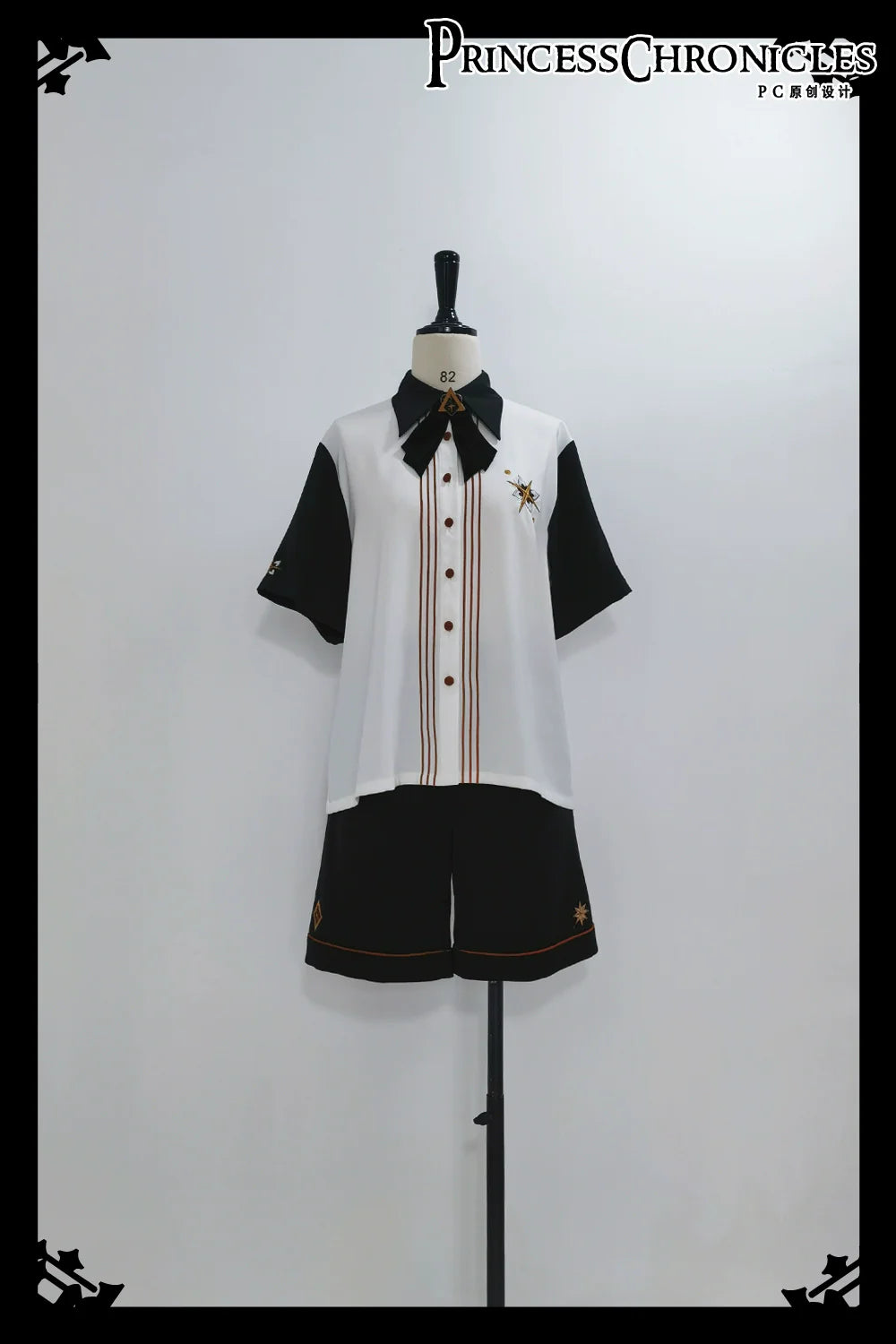 Princess Chronicles - Floral Intoxication - Retro Ouji Lolita Short Sleeve Shirt and Embroidered Shorts Set