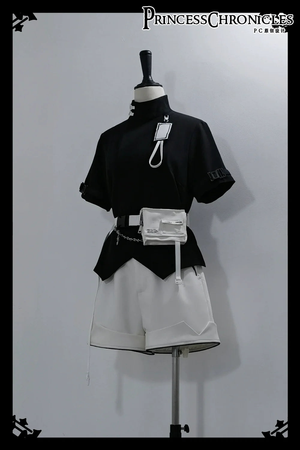 Princess Chronicles - White Cat - Futuristic Style Cool Lolita Pants Suit With Cat Ear Coat