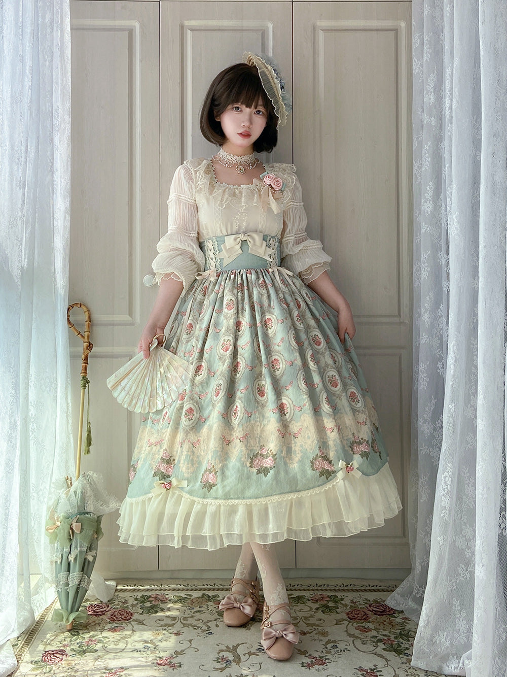 Miss Point - Retro Lolita Lace Long Sleeve Blouse