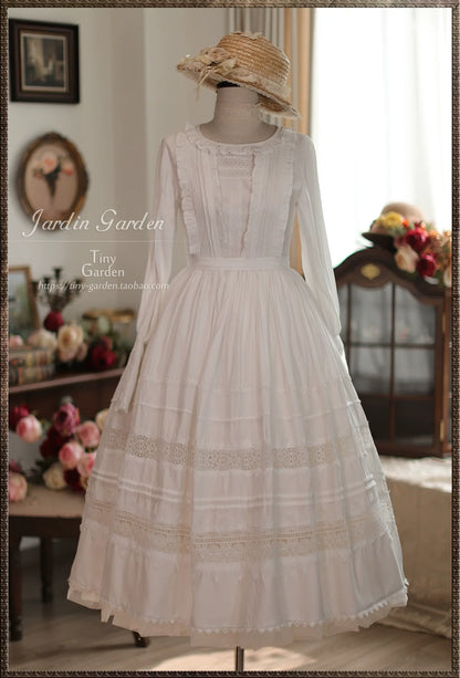 Tiny Garden - Spring Whispers - Elegant Lolita OP Dress French Style Long/Short Sleeve