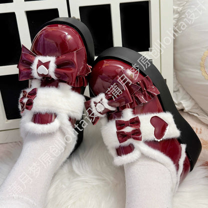 Puyuemeng - Cozy Cake - Winter Warm-lined Sweet Lolita Platform Shoes
