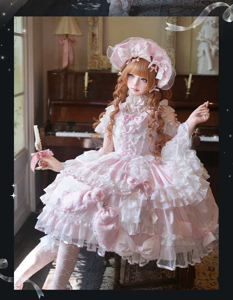 Mengfuzi - Gem Princess - Wedding Sweet Lolita JSK Dress Suit, Side Zipper