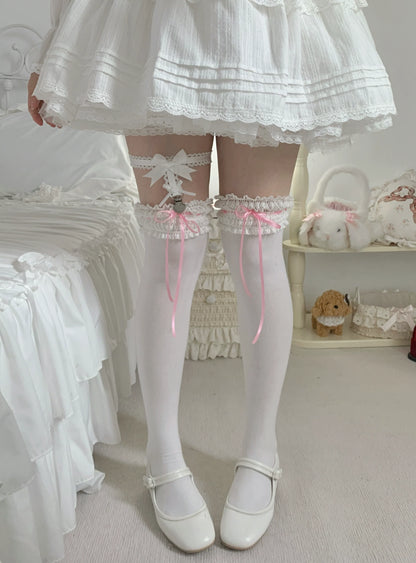 Roji Roji - Gentle Town - Sweet Lolita Cotton Calf Socks, Ankle Socks