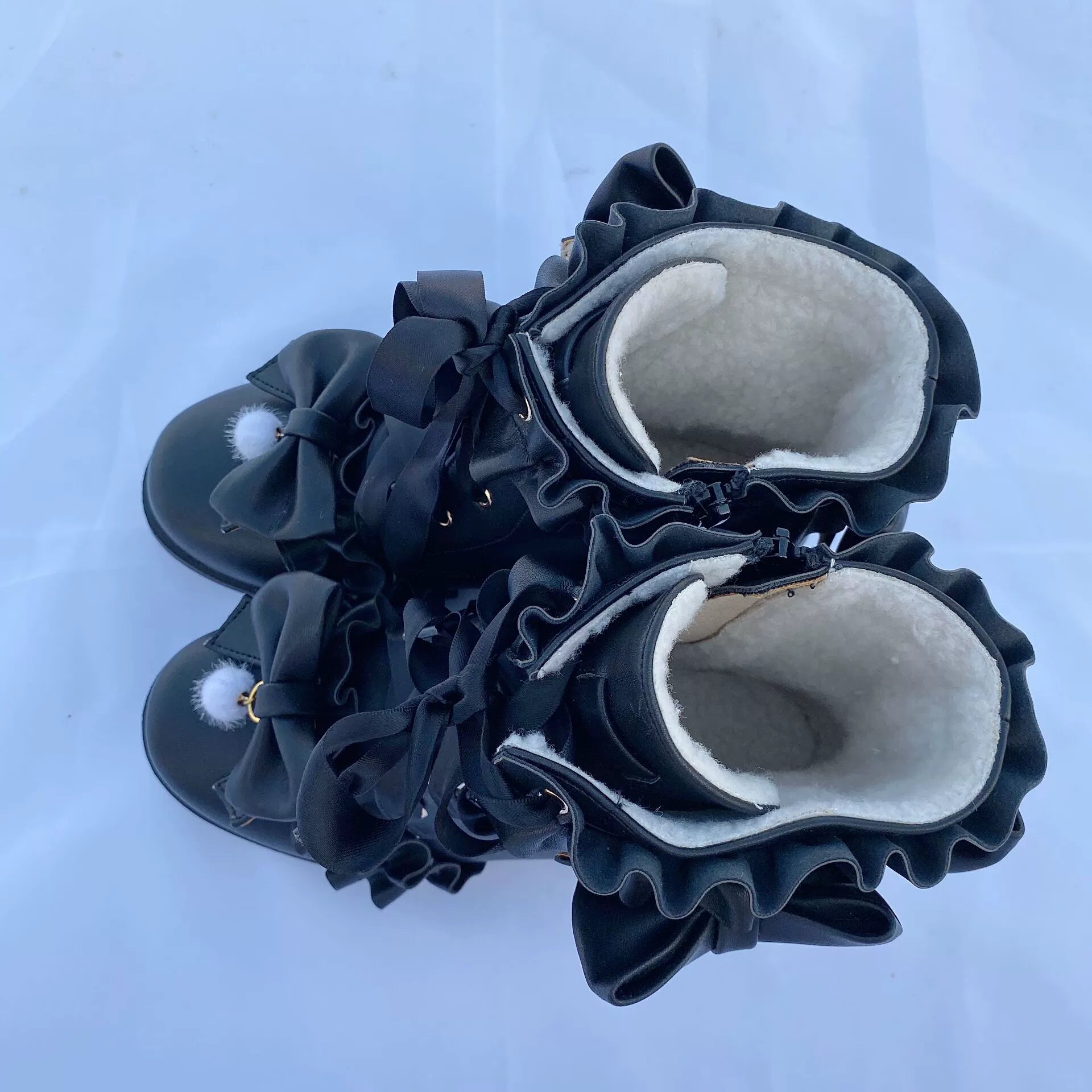 Fairy Godmother - Enthusiastic Ideation - Elegant Lolita Shoes Fleeced Short Martin Boots