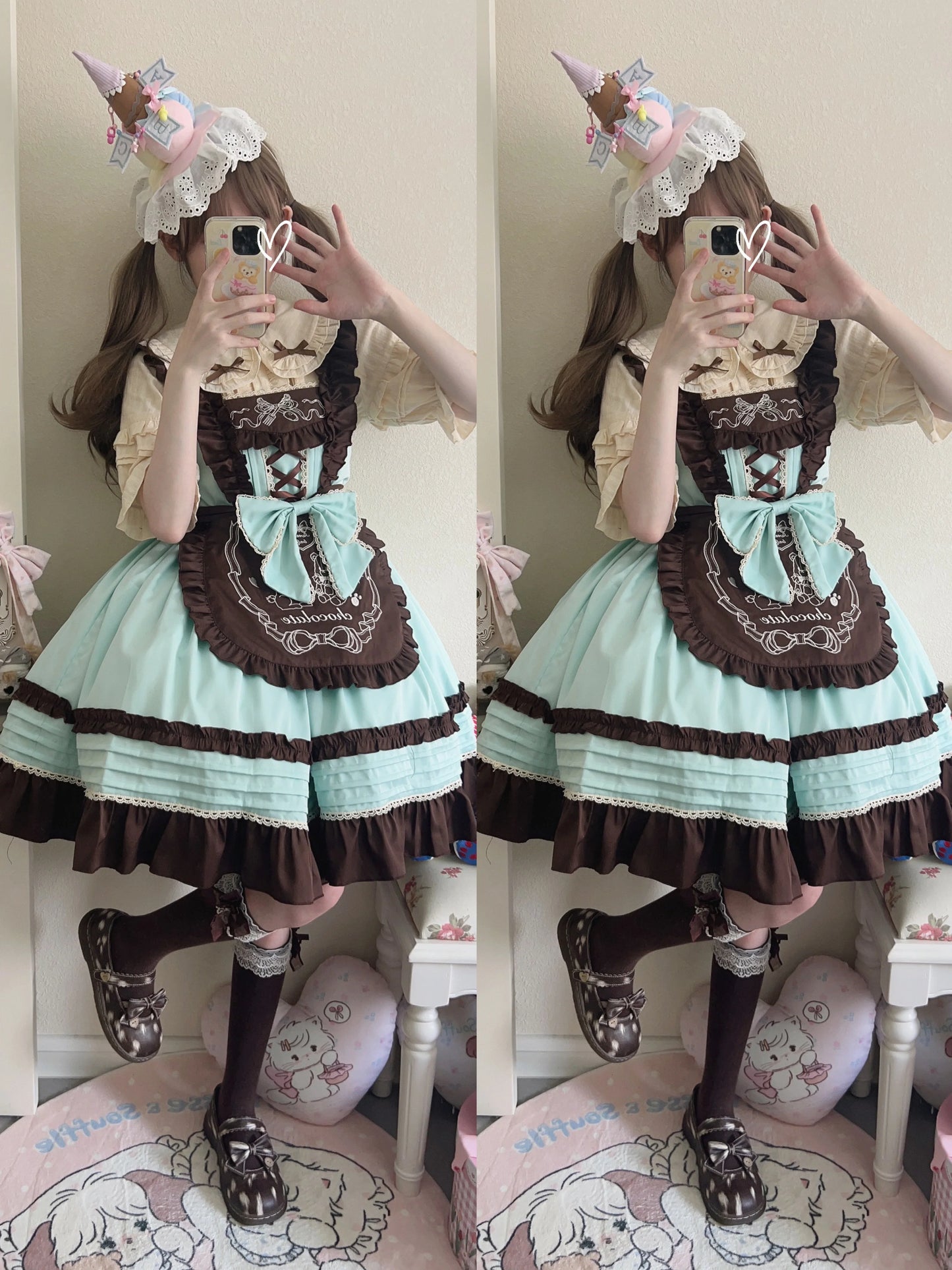 Sugar Girl - Sweet Layered Cake - Sweet Lolita JSK with Detachable Apron