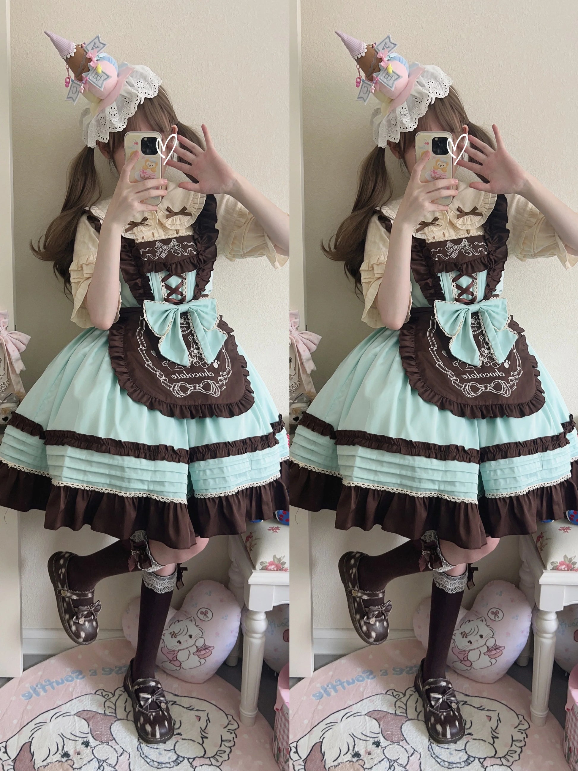 Sugar Girl - Sweet Layered Cake - Sweet Lolita JSK with Detachable Apron