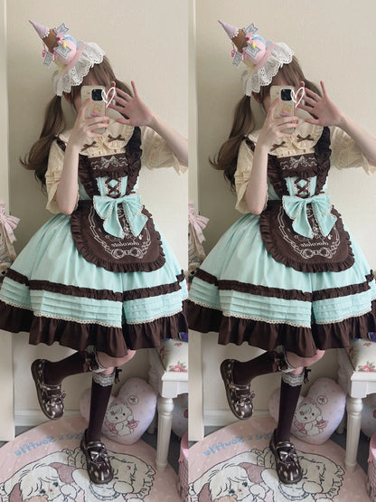 Sugar Girl - Sweet Layered Cake - Sweet Lolita JSK with Detachable Apron