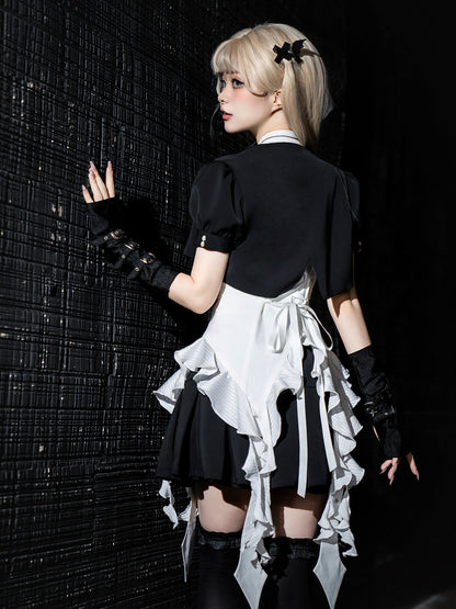 Designer's Gift - Shard Gem - Gothic Lolita Skirt Set with Sleeveless Shirt & Short Jacket