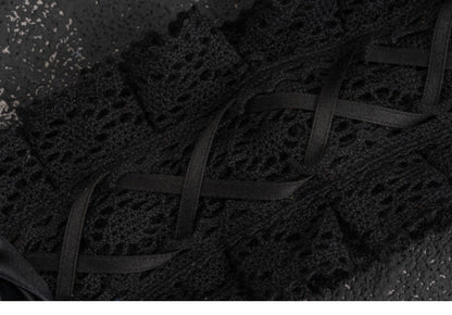 Strange Sugar - Gothic Handmade Black Rose Hairband