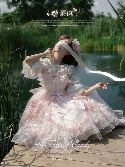 Mewroco - Candy Flavor - Gorgeous Sweet Lolita Dress, Lace & Petal Hem