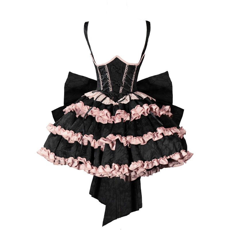 OCELOT - Blackberry Love Song - Black Pink Lolita Skirt Lolita Cake Skirt