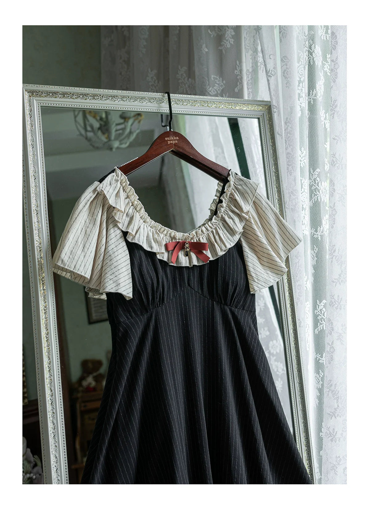 EESSILY - Cotton Plus Size Lolita OP Dress With Pockets & Detachable Bra Pads