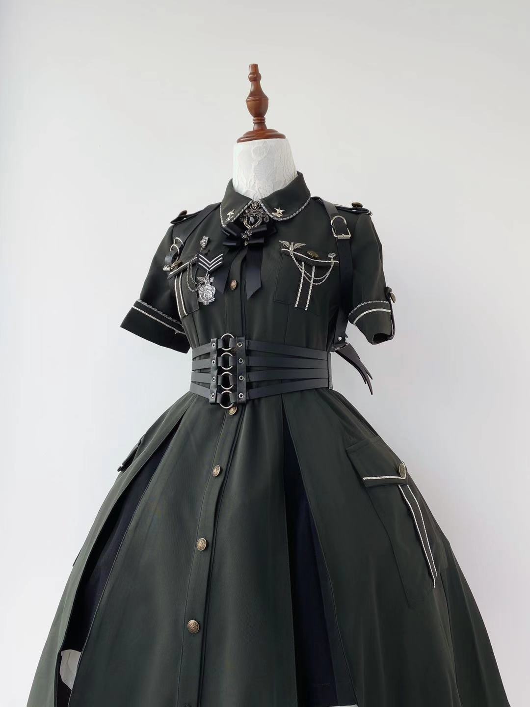 Your Highness - Evil Python 2.0 - Military Lolita Gothic OP Dress