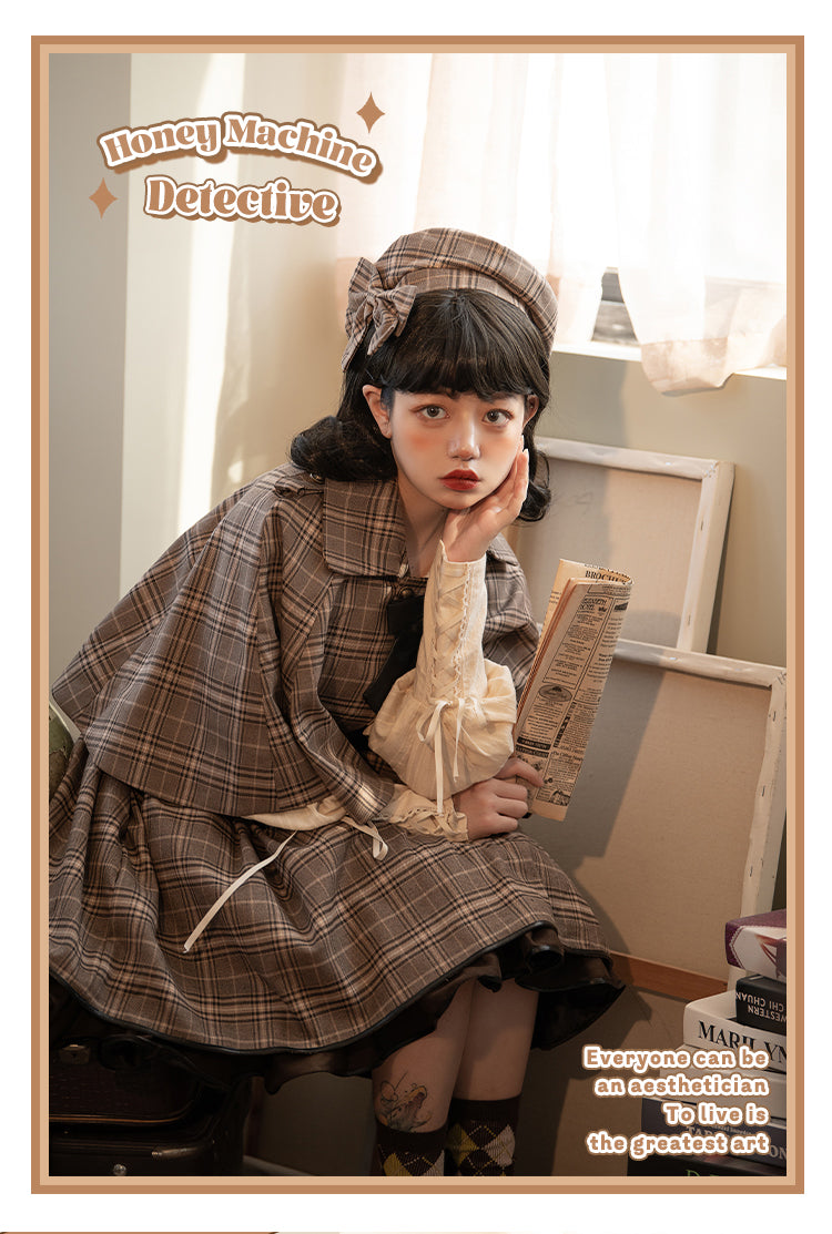 Honey Machine - Little Detective - Gothic Punk Lolita Salopette