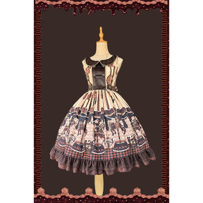 Infanta - Chocolate Carousel - Peter Pan Collar Old School Lolita Jumper Dress