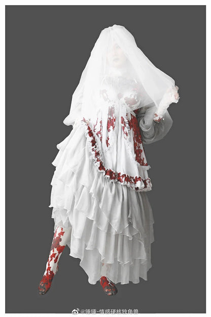 Balladeer - Classic Lolita Shirt Puff Sleeves Open Shoulder Blouse