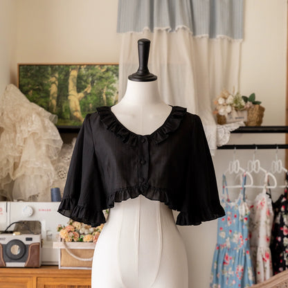 Forest Wardrobe - Summer Berry Picture Book - Elegant Lolita Thin Cardigan Ruffled Sleeve Innerwear Solid Color