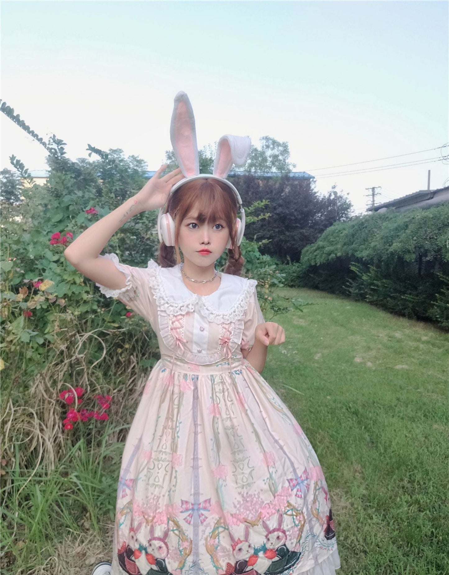 Niu Niu - Picnic Bunny Girl - Plus Size Lolita JSK Short Sleeve OP Dress