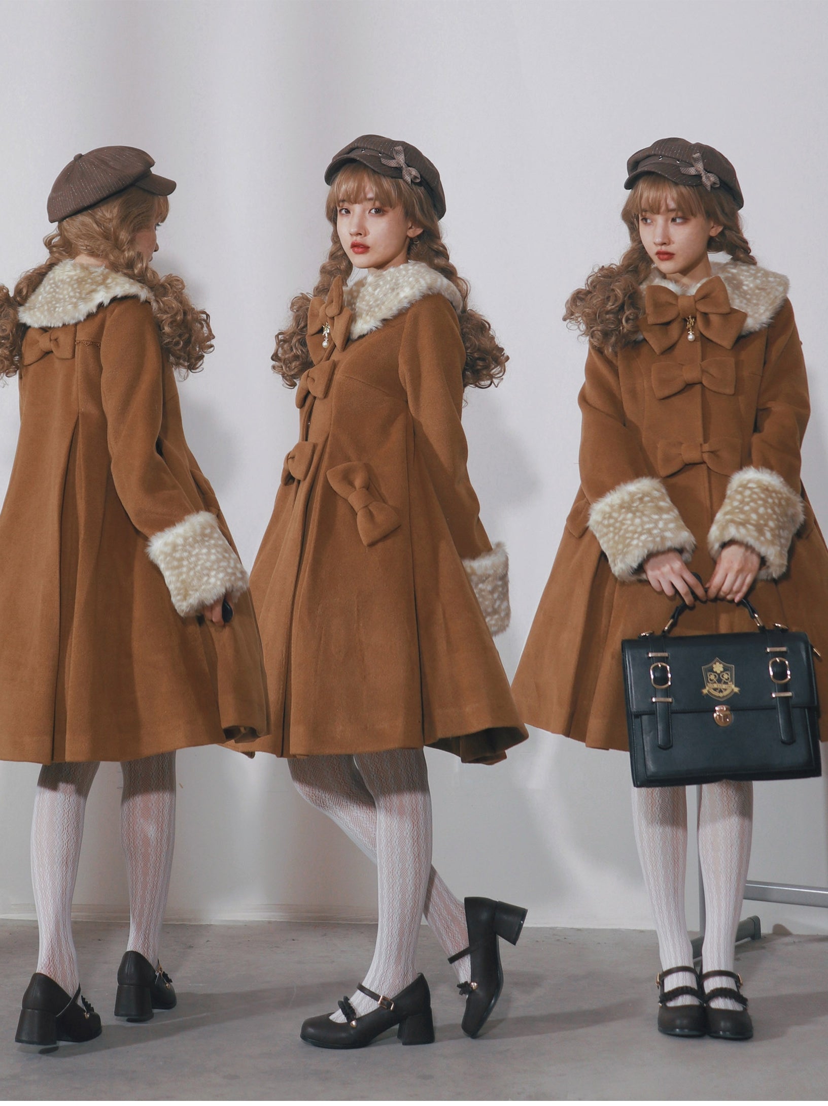 Unideer - Casual Lolita Winter Wool Down Coat Multicolors