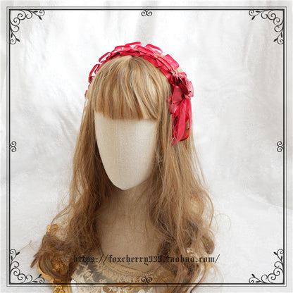 Fox Cherry - Sweet Lolita Bow Hairband Hairclip