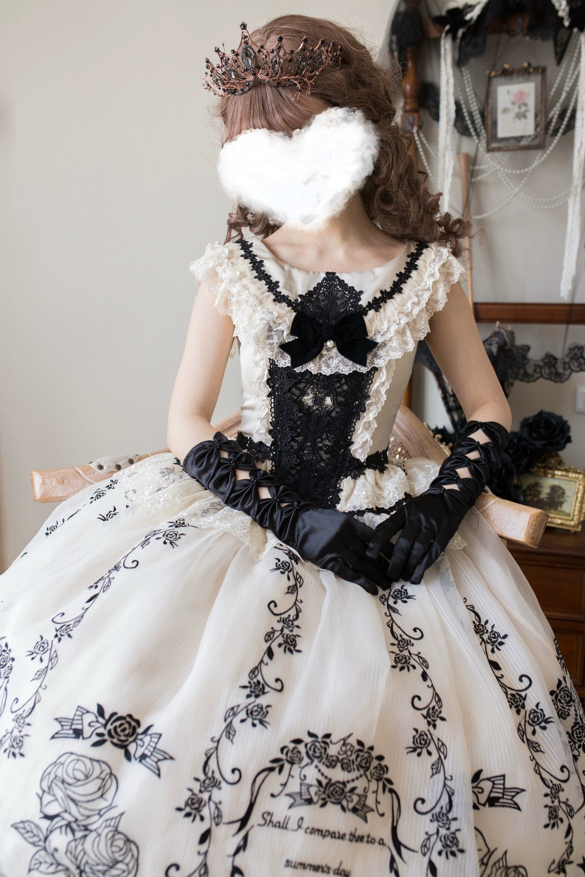 AuroraBorealis - Moonshadow - Gorgeous Wedding Lolita Dress Set Embroidered JSK SK and Bodice