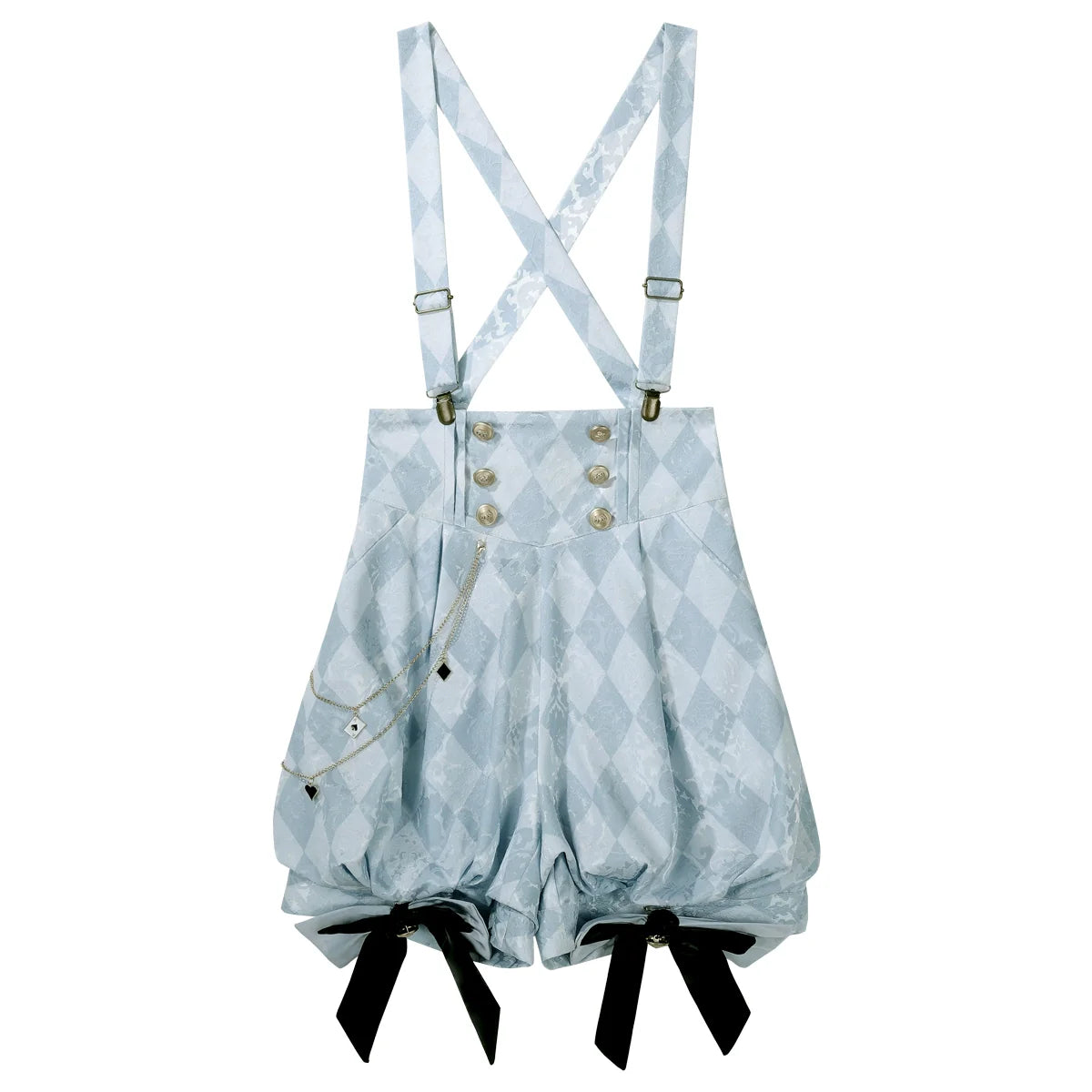 Your Princess - Alice in Time - Checkered Ouji Lolita Suit With Card & Rabbit Accents