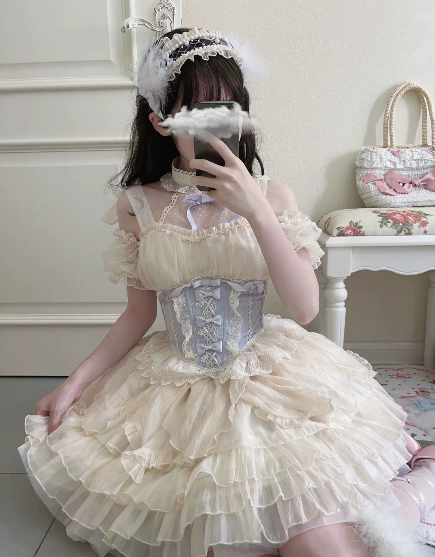 Original Design - Heart Flutter Love - Sweet Lolita Accessoriy Set and Inner Wear Multicolors