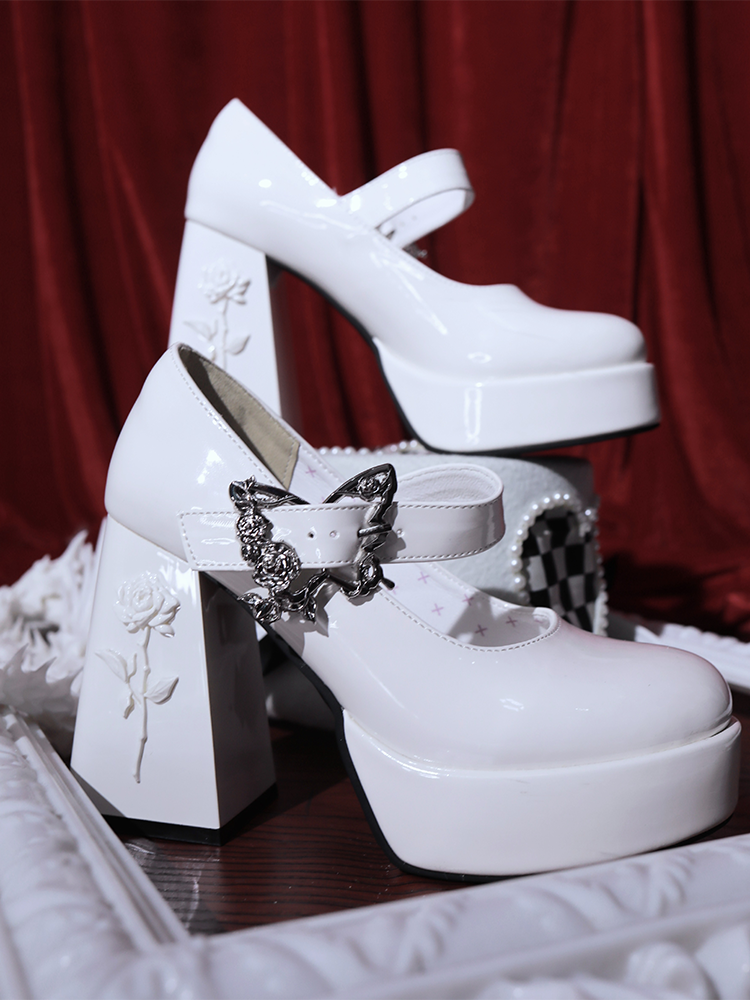 Dreamland - The cycle of all things - Lolita High Platform Shoes with Elegant Butterfly Buckle