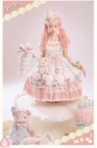 Mademoiselle Pearl - Cup Cake - Sweet Lolita OP Dress Kawaii Lolita JSK SK