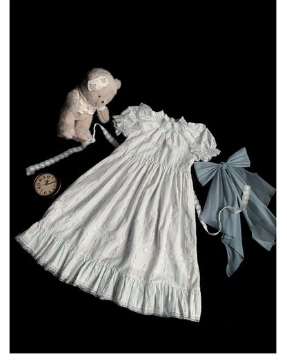 With PUJI - Annie's Dreamland - Cotton Lolita OP Dress Doll Collar Summer Dress