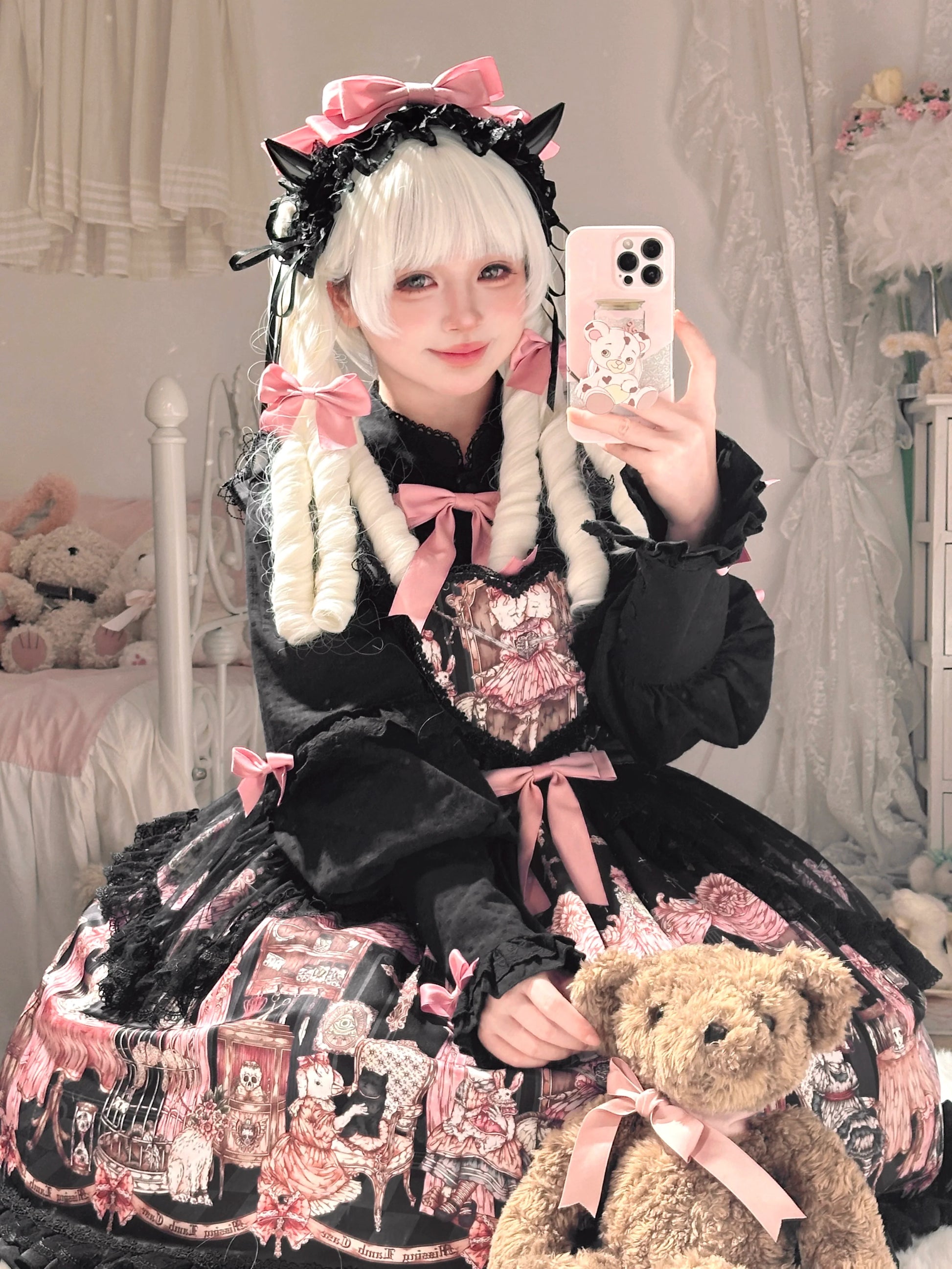 Uncle's Workshop - Missing Lamb Case - Gothic Lolita Dress Set with Sheep Prints