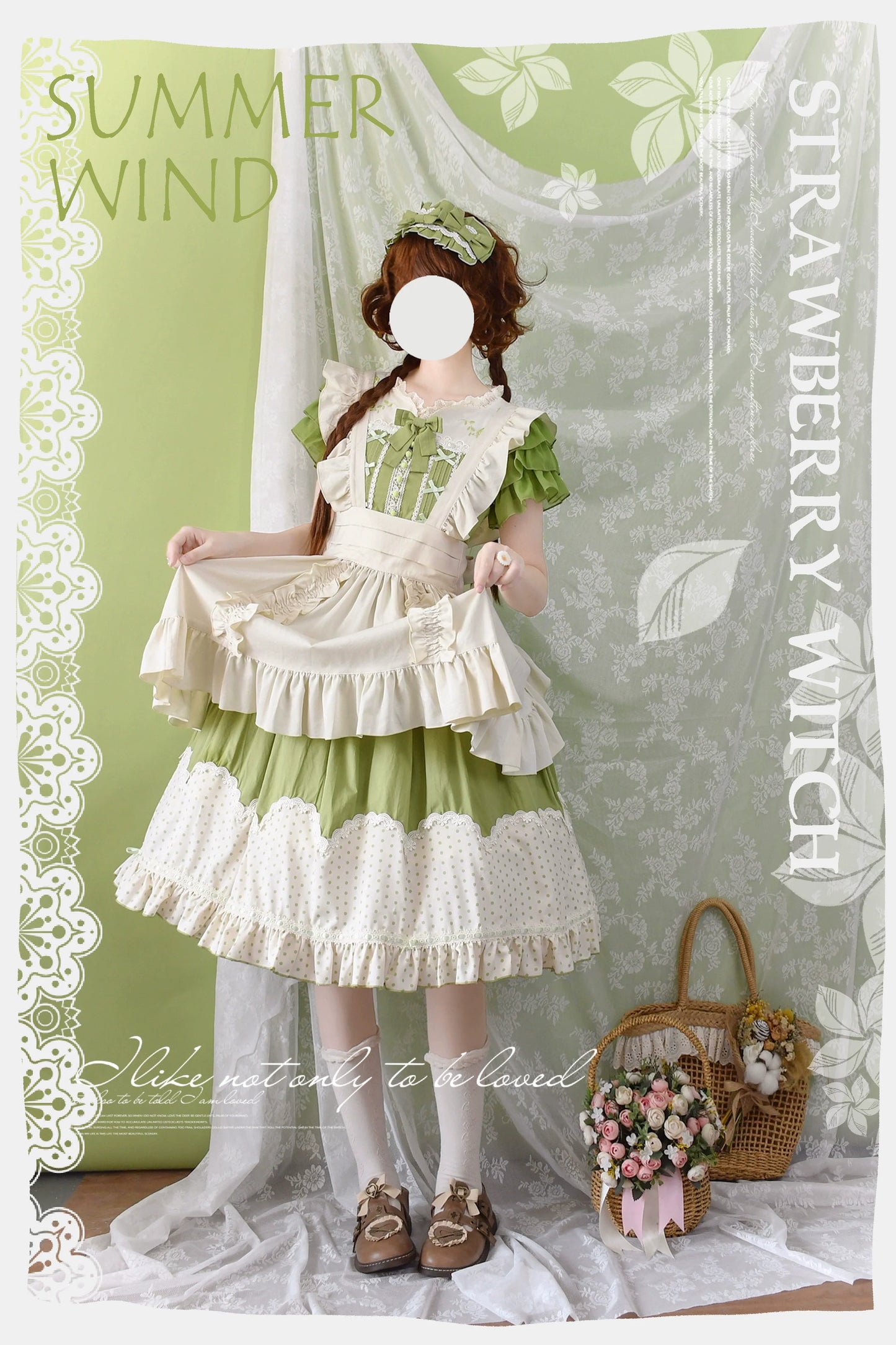 Strawberry Witch - Summer Breeze - Sweet Lolita OP Embroidery Daily Lolita Dress