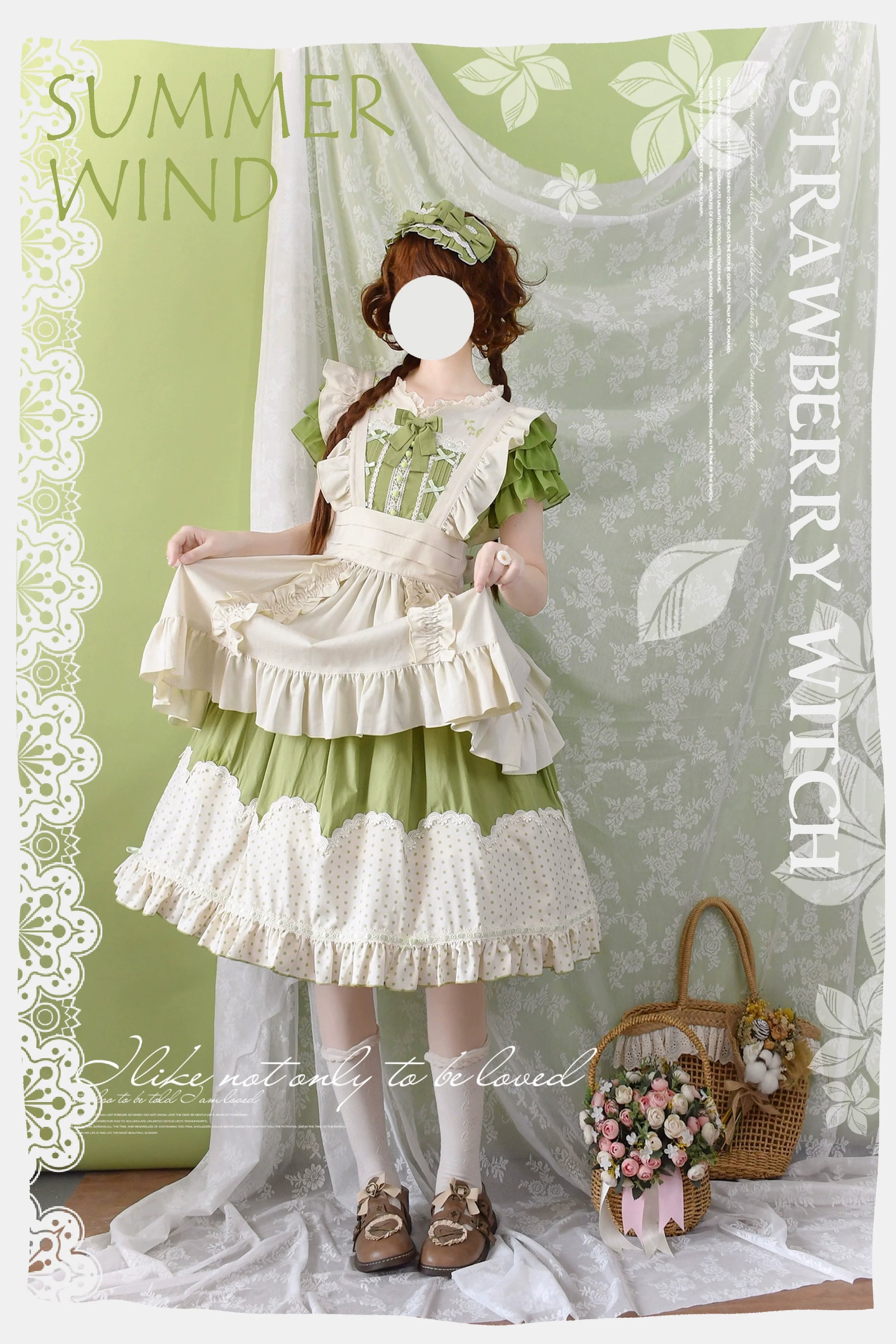Strawberry Witch - Summer Breeze - Sweet Lolita OP Embroidery Daily Lolita Dress