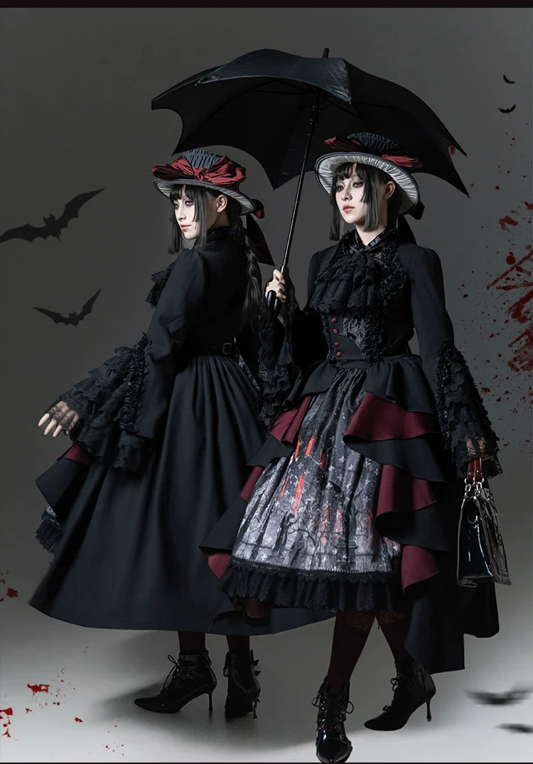 TALEBRINGER - The Sanguivorous Clan 2.0 - Gothic Lolita Coat, Blouse & SK