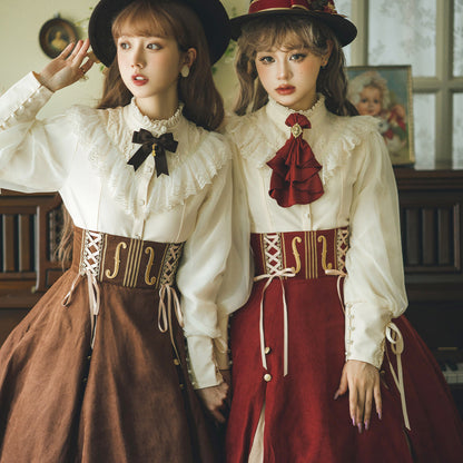 Miss Point - Golden Movement - Elegant Lolita Fishbone Skirt Customized