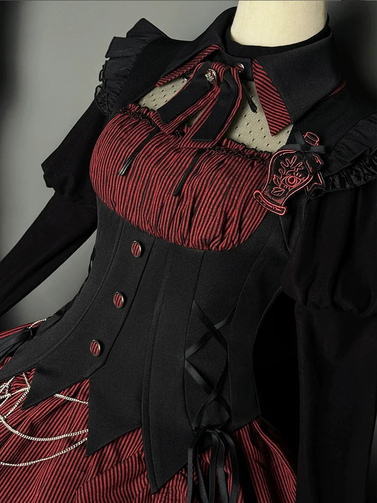 Alice Girl - Lolita Potion - Gothic Lolita Shirt Black Long Sleeves Lolita Blouse