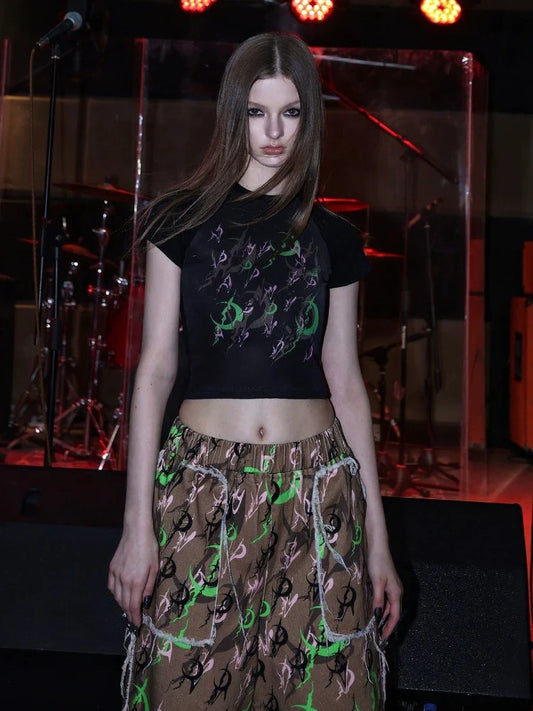 Moon mesh T-shirt【s0000008707】