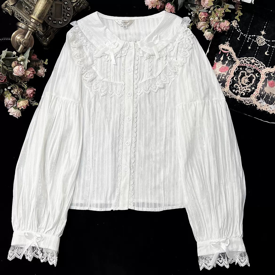 DMFS Lolita - Summer Short Sleeve Cotton Lolita Blouse