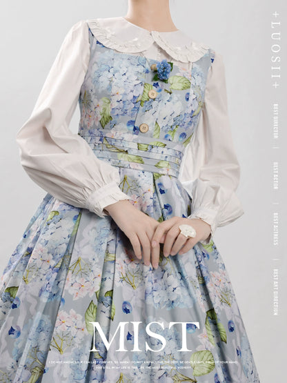 MIST - Sweet Lolita Blouse Doll Collar Lolita Shirt With Bubble Sleeve